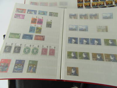 Various stamps and philately. A Scandinavian stock book, a further vacant stock book, a Meteor stamp album in green with various world used, St Helena orange back Gold Coast 1d blue back, green back, Iraq, mainly early 20thC, various GB collector's stamp - 3