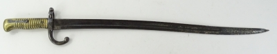 An 1866 French Chassepot bayonet, 70cm L. - 2