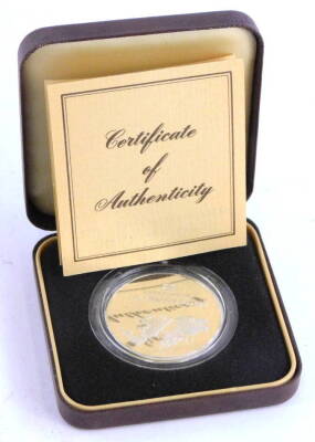 A silver Liberation of the Falkland Islands medal, with certificate, 25g.