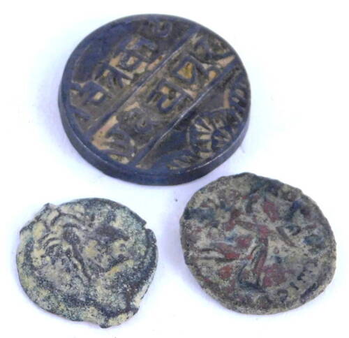 A collection of ancient Indians coin, by repute Kurukshetra period.