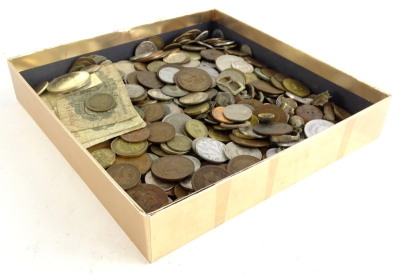 A quantity of British and foreign coins, etc.