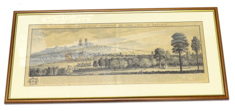 After Nathaniel Buck. The South West Prospect of the City of Lincoln, engraving, 31cm x 82cm.