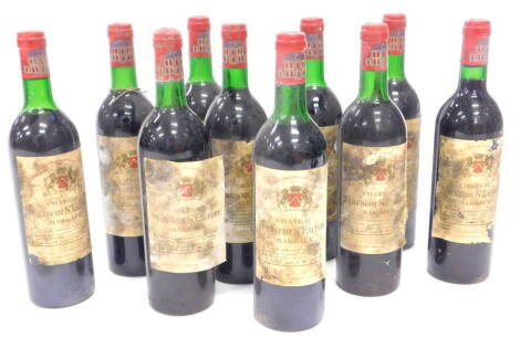 A part case of Chateau Malescot St Exupery 1982, Margaux, (10, labels and bottles AF).