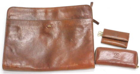 Various 'The Bridge' items, to include a chestnut leather document holder, penholder and keyholder (3).