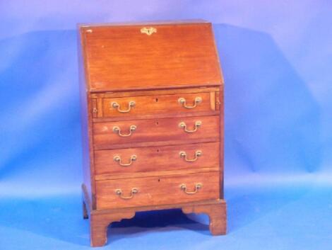 A Georgian style mahogany bureau