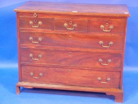 A George III figured mahogany chest