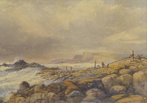 Ebenezer Wake Cook (1843-1926). Coastal scene, watercolour, 32.5cm x 47cm.