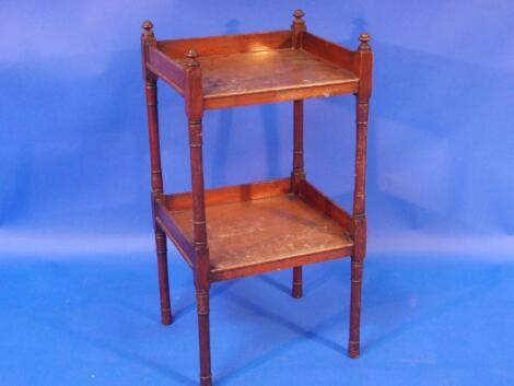 A Victorian mahogany two-tier washstand