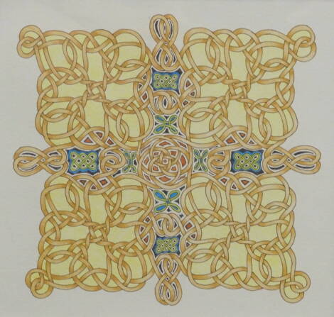 Rex Nicholls (1942-2019). Celtic knot II, watercolour, signed and titled verso, 21cm x 22cm and twenty three other works (24).