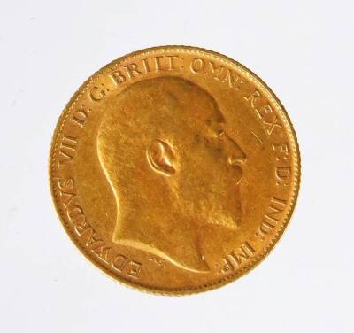 An Edwardian gold half sovereign, dated 1910. - 2