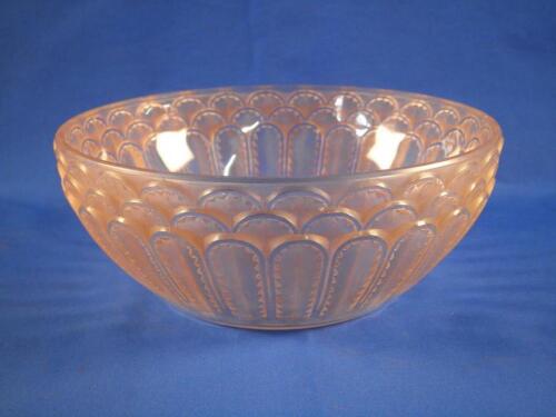 A Lalique red iridescent bowl