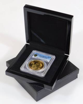 A Pope John Paul II one hundred pound gold coin, in outer case and box.