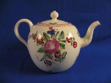 An 18thC creamware teapot