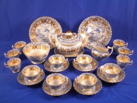 An early 19thC Coalport part tea service