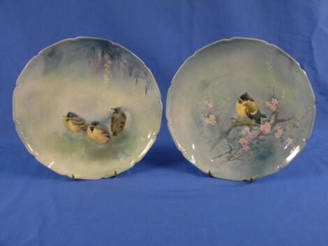 A pair of Royal Doulton Titanium plates