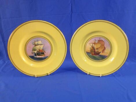 A pair of Mintons plates