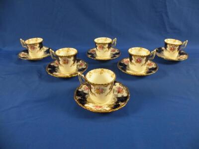 A Coalport "Bat Wing" coffee set