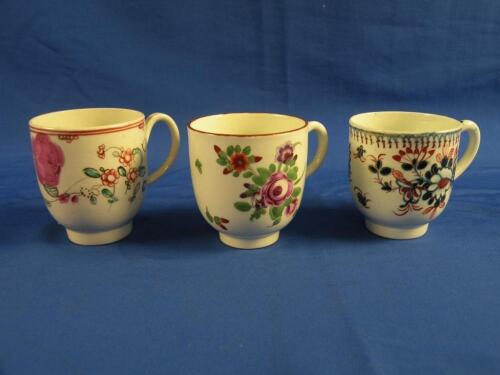 An 18thC Worcester polychrome coffee cup