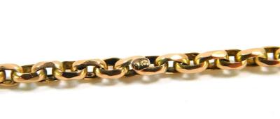 A 9ct gold belcher link long guard muff chain, 35.6g. - 3