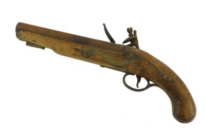 An 18thC Dragoons flintlock pistol, tower and GR crown proof marks. - 3