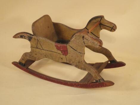 A late 19th/early 20thC painted rocking horse