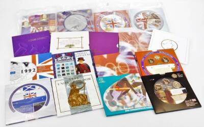 Various GB coin sets, comprising 2002 Commonwealth Games, 2007 uncirculated, 2008, 2001, 1996 x 2 in original outer plastic packaging, 2001 and 2002. (a quantity)