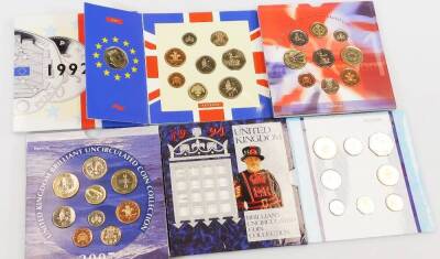 Various GB coin sets, comprising 2002 Commonwealth Games, 2007 uncirculated, 2008, 2001, 1996 x 2 in original outer plastic packaging, 2001 and 2002. (a quantity) - 3