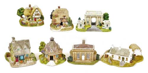 Various Lilliput Lane groups, to include Village Shops The Green Grocers, Cornflower Cottage, Syon Park Conservatory L2343 2000-1, Haggerty's Home 1989-1 463, etc. (7, boxed with some paperwork)