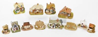 Various Lilliput Lane groups, to include Oak Lodge, Honeysuckle Cottage 1984-1, Dale House No. 2, Wishing Well 00145, etc. (12, boxed with some paperwork)