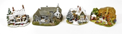 Various Lilliput Lane groups, to include Troutbeck Farm 1983-1CL, The Golden Jubilee L2488, Frosty Morning L2128 and First Noel L2239. (4, boxed with some paperwork)