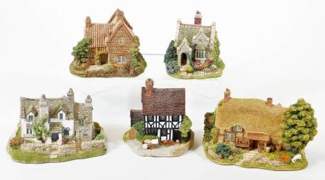 Various Lilliput Lane groups, to include Witham Delph. Aberford Gate, Puffin Row, Late Lanes and Meadow Sweet Cottage(5, boxed with some paperwork)