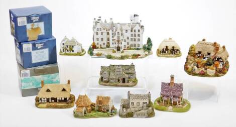 Various Lilliput Lane groups, to include Blair Athol 484, Tintagel 00054 1982-1, Isaac Walton 00075 1987-1, various others unboxed and three various empty boxes. (a quantity)