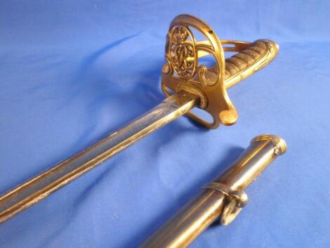 A Victorian officer's levee pattern sword by Pillin