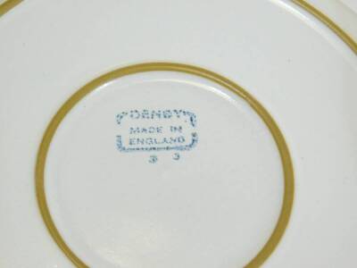 A Denby floral pattern part dinner service, to include serving dish, 38cm wide, teapot, open vegetable dishes, coffee pot, cups, saucers, plates, butter dish, cruet, side plates, dishes, bowls, etc. printed marks beneath. (a quantity) - 3