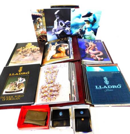 Various Lladro related ephemera, boxed wallet, quantity of Expressions magazine, etc. (a quantity)