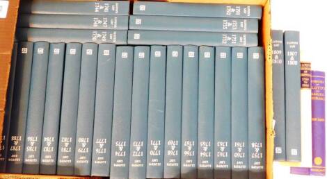 Various books shipping related, etc., Lloyd's Register Of Shipping 1760-1960, Martin (Fredrick) History of Lloyd's and Marine Insurance, in blue gilt stencilled boards and various Lloyd's list books. (a quantity)