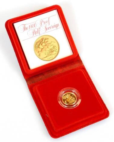 An Elizabeth II proof gold half sovereign, dated 1980, in fitted case with paperwork.