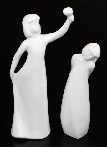 A 20thC Royal Doulton Images figure, Darling, 16cm high, a Classic Images figure A Gift For You, no. HN4449. (2)