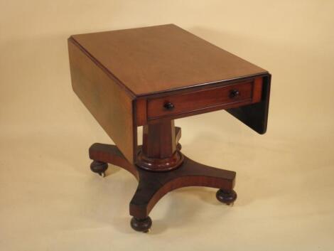 A William IV mahogany pembroke table