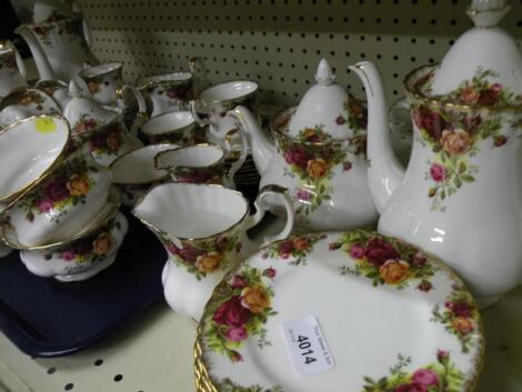 A Royal Albert 'Old Country Rose' pattern part tea and coffee service etc