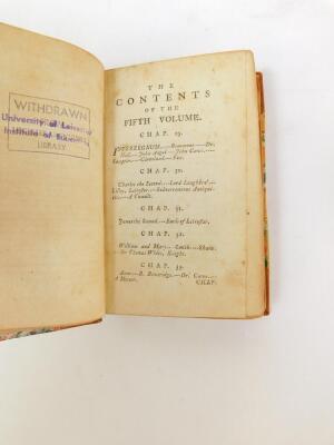 Throsby (John). The Memoirs of The Town and County of Leicester, with map and numerous plates, published 1777, rebound with half leather and marbled boards, with gilt tooled spines, Ex Libris Drusilla Armitage. - 7