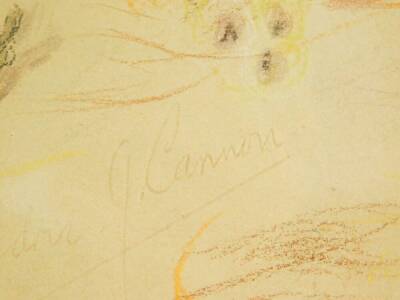Cedric J Cannon (Scottish, 20thC). Potpurri, pastel, attributed verso, scratched signed, 61cm high, 46.5cm wide. - 3