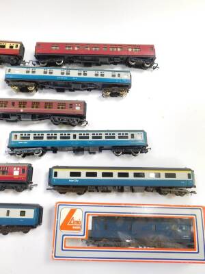 Hornby Tri-ang Lima and other OO gauge coaches, including Inter-City, one boxed, and two wagons. (15) - 4