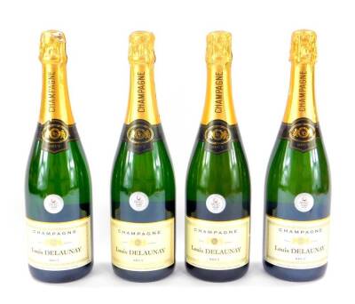 Four bottles of Louis Delaunay Champagne.