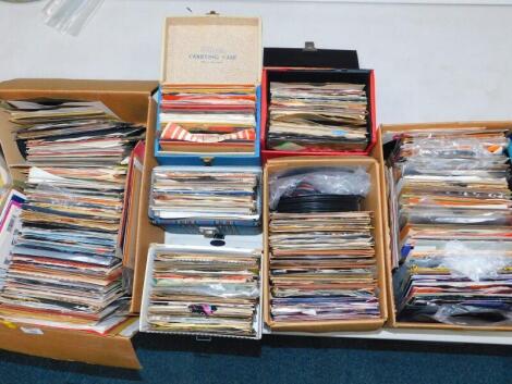 Rock and pop single records dating from 1960's onwards. (3 boxes plus)