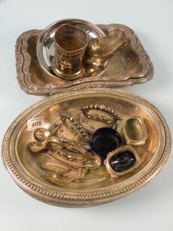 A silver plated entree dish and cover cast in rococo style