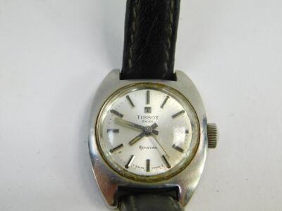 A Tissot Seastar lady's stainless steel cased wristwatch, on a leather strap. - 2