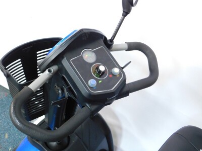 A Drive Envoy blue mobility scooter, serial no VP021955, with battery. - 2