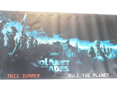 A film banner for Planet of The Apes, This Summer Rule The Planet, 273cm x 90cm. - 3