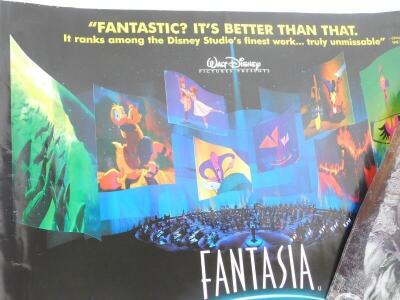 Three film posters, comprising Fantasia 2000, All About Eve, Dracula (Love Never Dies), and promotional labels for Finding Nemo in Spanish and Japanese. - 2